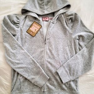 Vintage Juicy Couture track jacket with puffed shoulders. Silver lining . Large